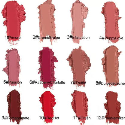 🔥Buy 1 get 1 free🔥12 Colors Cream Texture Lipstick
