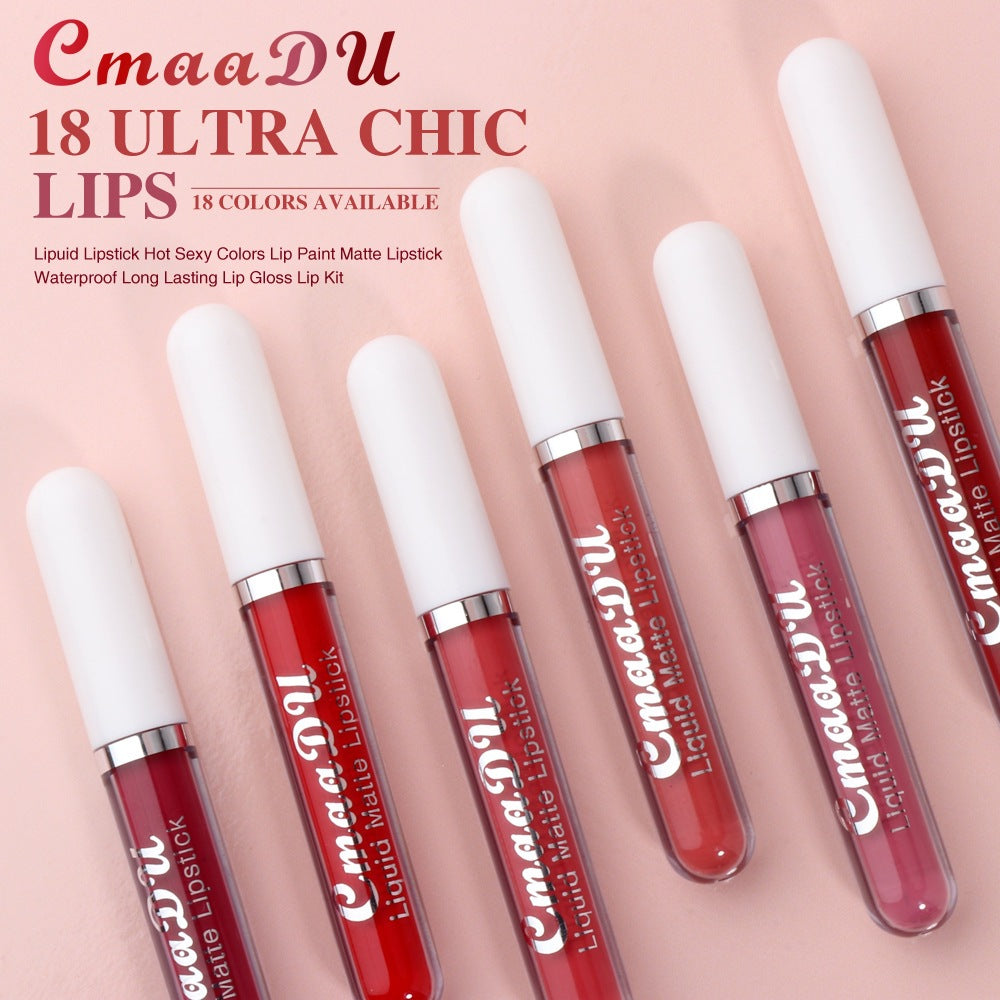💖10Pcs Liquid Matte Matt Lipstick Set, Long Lasting Lipstick 24 hour Waterproof Lip Gloss
