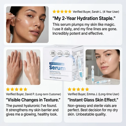 💧 3% Hyaluronic Acid Ultra-Hydrating Serum Flood Your Skin With Glass-Skin Hydration Instantly ✨